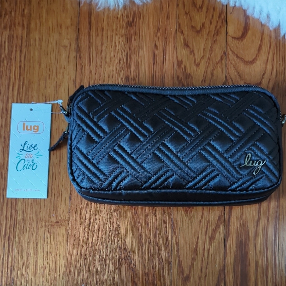 Lug Black Quilted Wristlet/Sling Bag